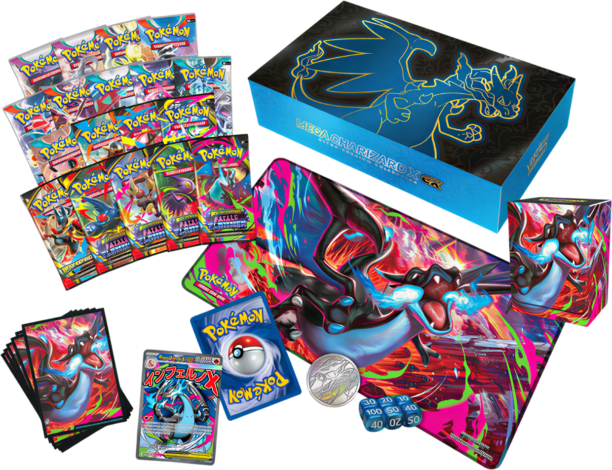 Pokémon TCG - Fatale Flammen - Ultra-Premium-Kollektion (UPK) Mega-Glurak X-ex / Deutsch
