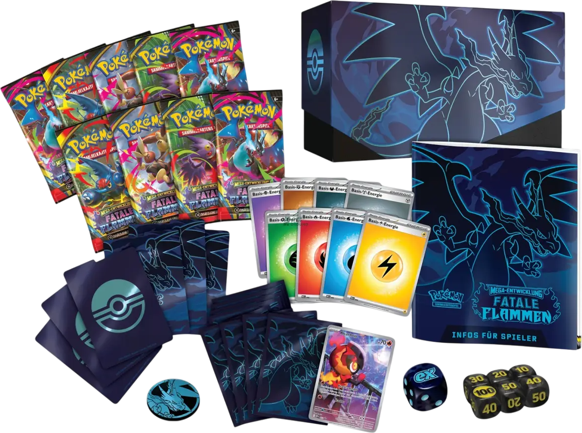 Pokémon TCG - Fatale Flammen - Top-Trainer-Box (TTB) / Deutsch