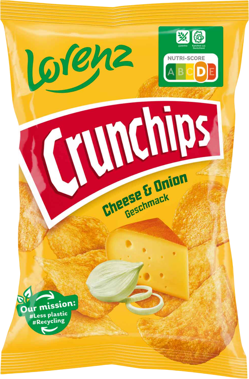 Lorenz Crunchips Cheese & Onion - 150g