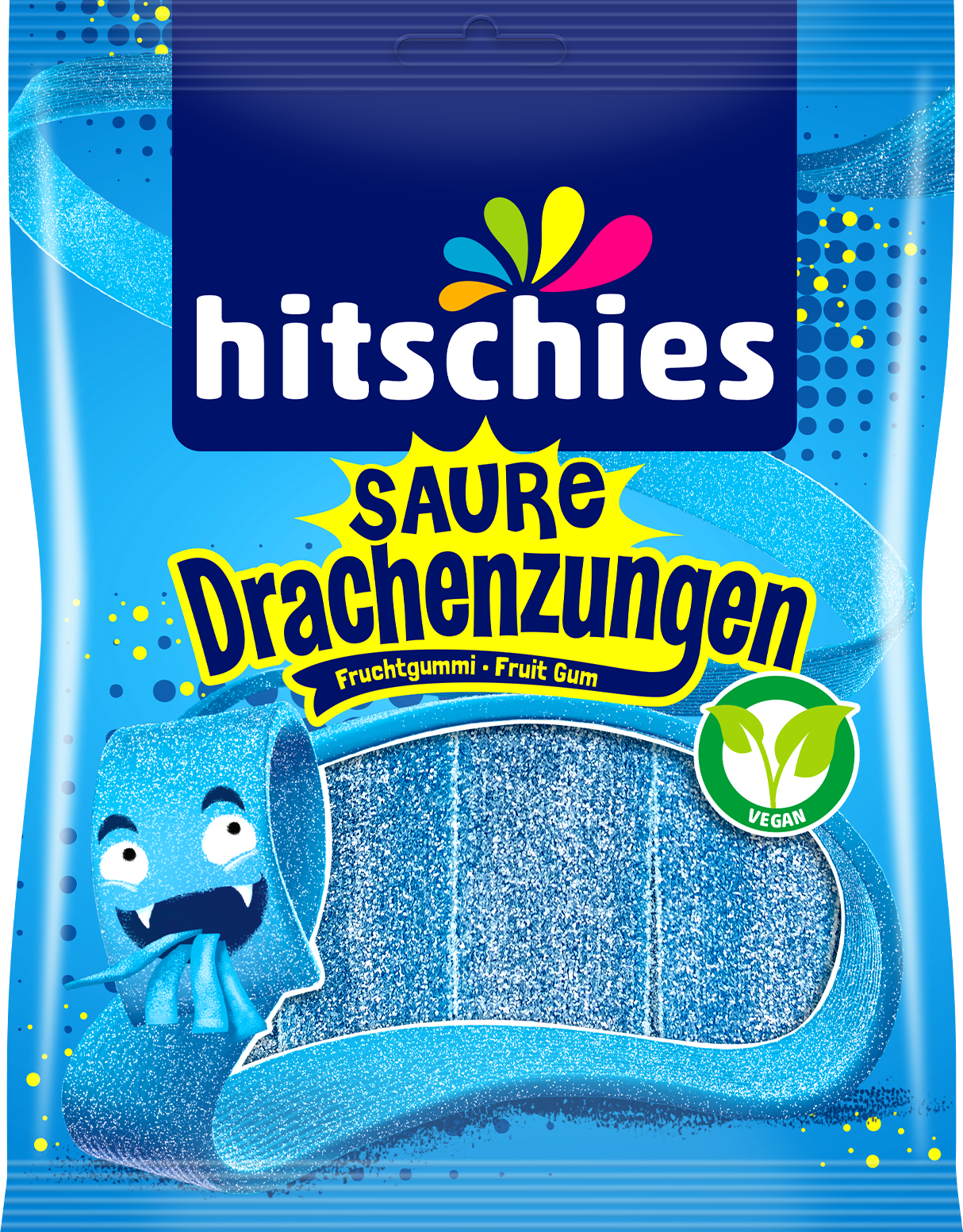 Hitschies Saure Drachenzungen - Blau - 125g