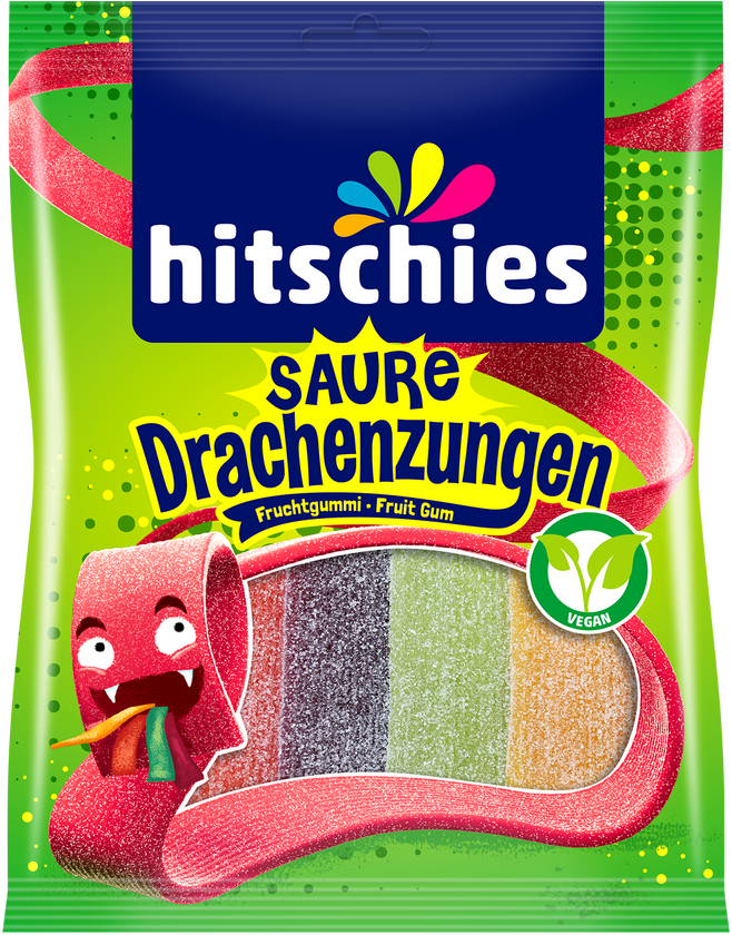 Hitschies Saure Drachenzungen - Bunt - 125g