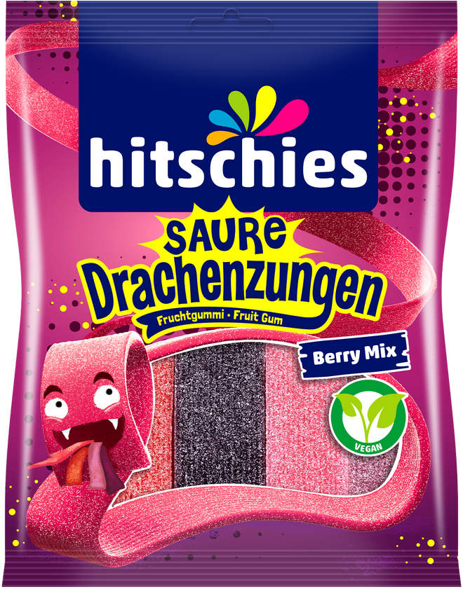 Hitschies Saure Drachenzungen - Berry Mix - 125g