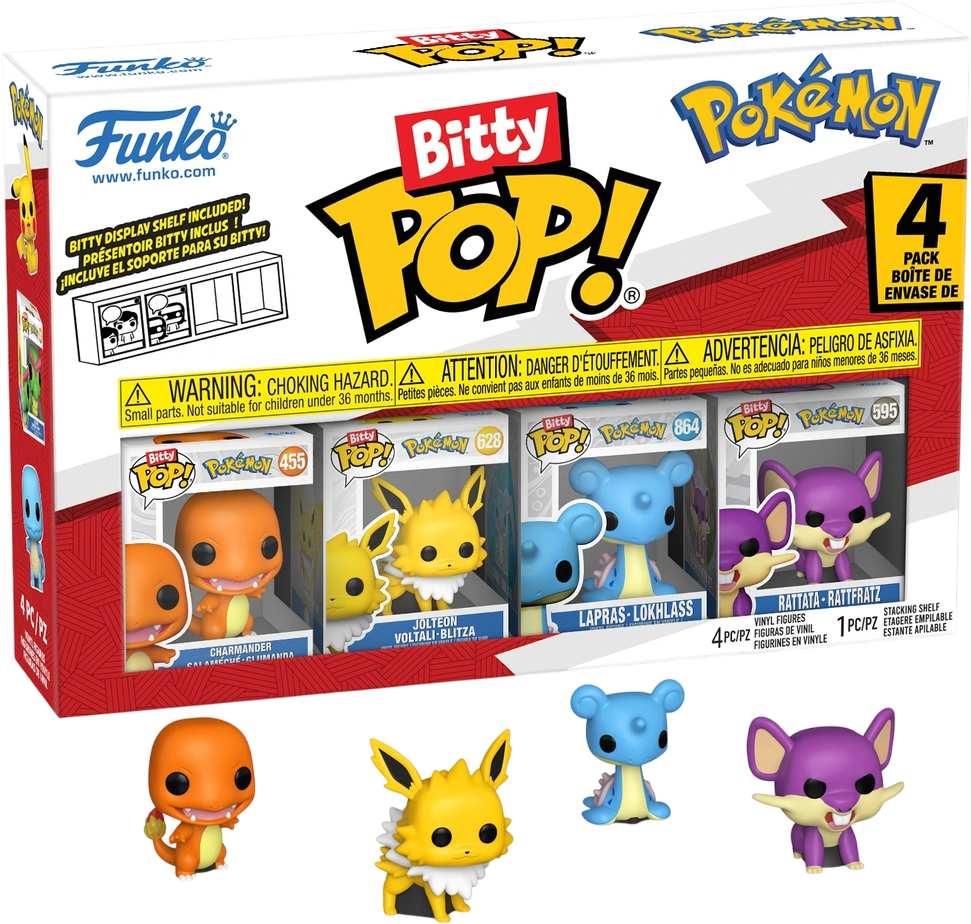 Funko Bitty POP! Figuren Pokémon Glumanda - 4er Set (2. Serie)