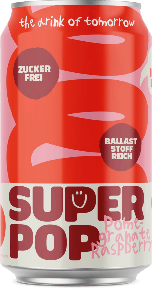 Super Pop Pomegranate-Raspberry 0.33l Dose (Einweg)
