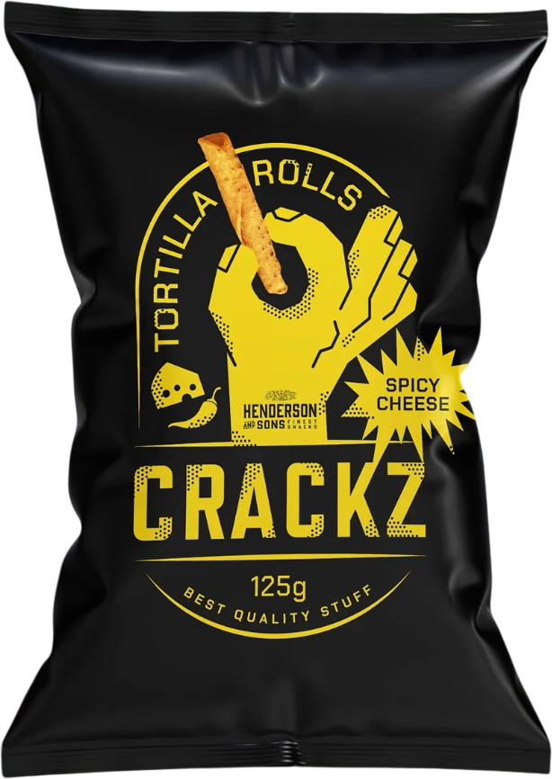 Crackz Tortilla Rolls Spicy Cheese - 125g