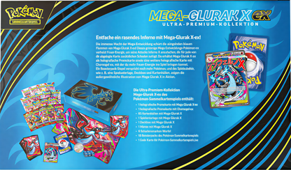Pokémon TCG - Fatale Flammen - Ultra-Premium-Kollektion (UPK) Mega-Glurak X-ex / Deutsch