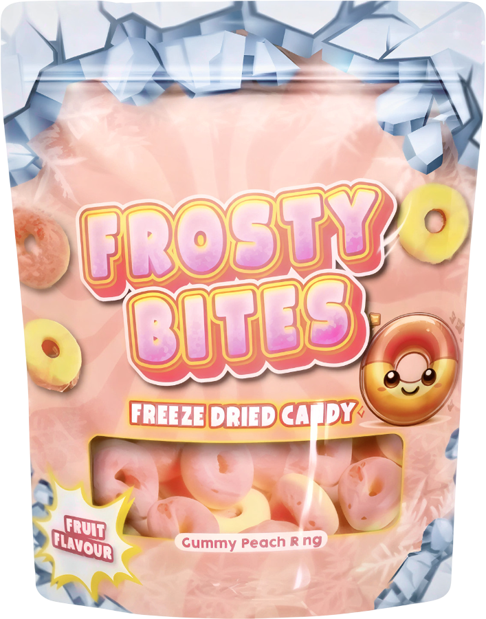 Frosty Bites Peach Ring  - 50g