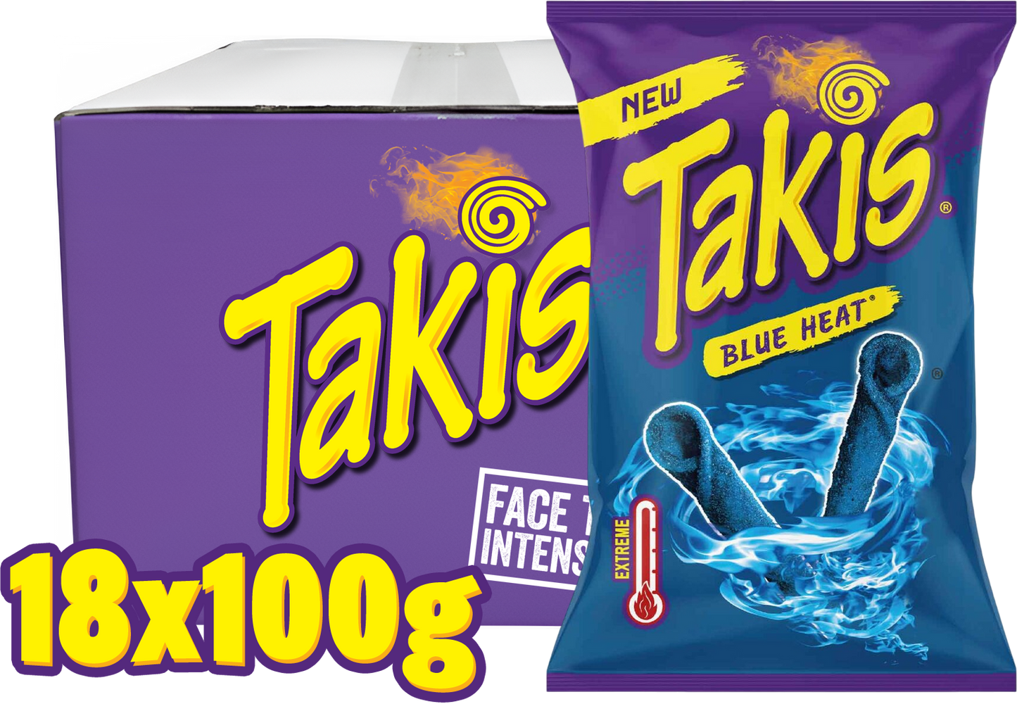 Takis Blue Heat - 18 x 100g