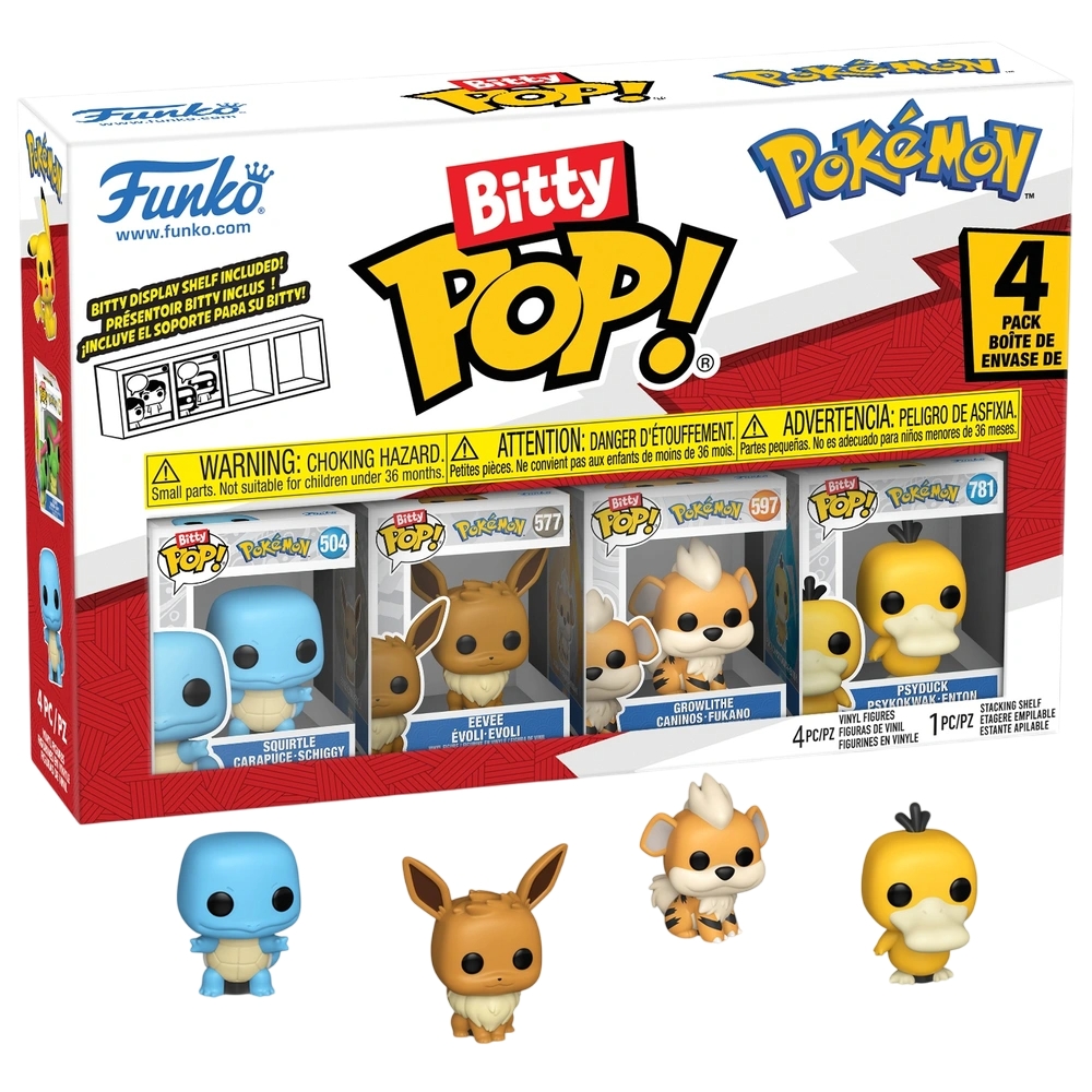 Funko Bitty POP! Figuren Pokémon Schiggy - 4er Set (4. Serie)